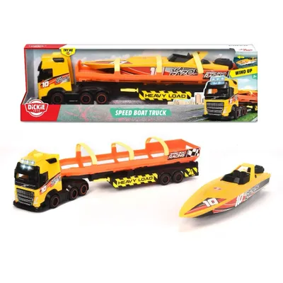 Speed Boat Truck - Volvo Dragbil med Båttrailer - Dickie Toys