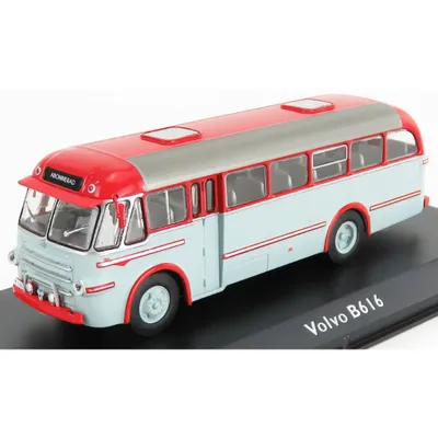 Volvo B616 Buss - 1953 - Röd och ljusblå - Atlas - 1:72