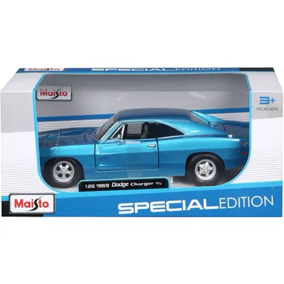 1969 Dodge Charger R/T - Blå - Maisto - 1:25