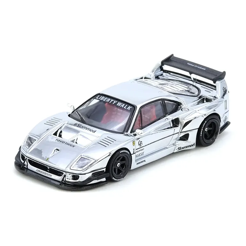LBWK F40 Chrome Silver - Ferrari - Inno64 - 1:64