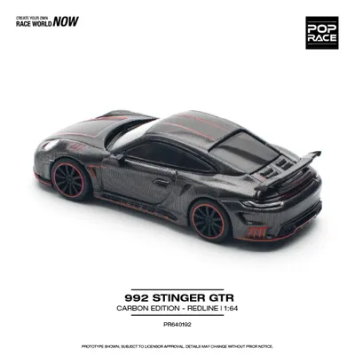 Porsche 911 (992) Stinger GTR - Carbon Edition (Red Line) - 192 - Pop Race - 1:64