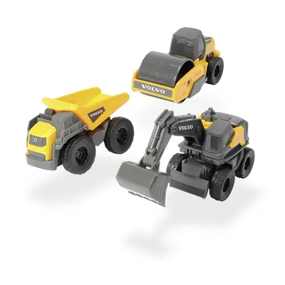 Volvo Construction 3-Pack - Byggfordon - Dickie Toys - 9 cm