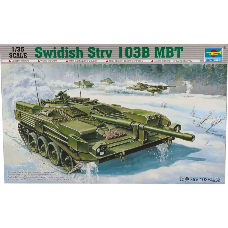 Swedish Strv 103B MBT - Stridsvagn 103 - 00309 - Trumpeter - 1:35