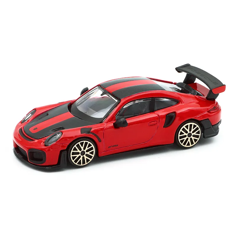 Porsche 911 (997) GT2 RS - Rød / Svart - Bburago - 11 cm