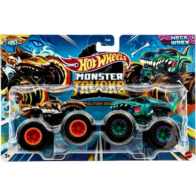 Tiger Shark + Mega-Wrex - Monster Trucks - Hot Wheels