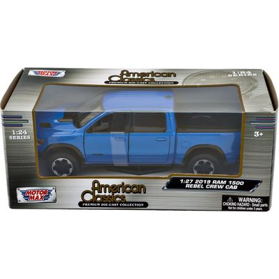 2019 RAM 1500 Rebel Crew Cab - Blå - Motormax - 1:27