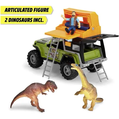 Dino Camper - Jeep Wrangler med Ljud och Ljus - Dickie Toys