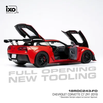 Chevrolet Corvette C7 ZR1 - 2019 - Röd - Ixo Models - 1:18