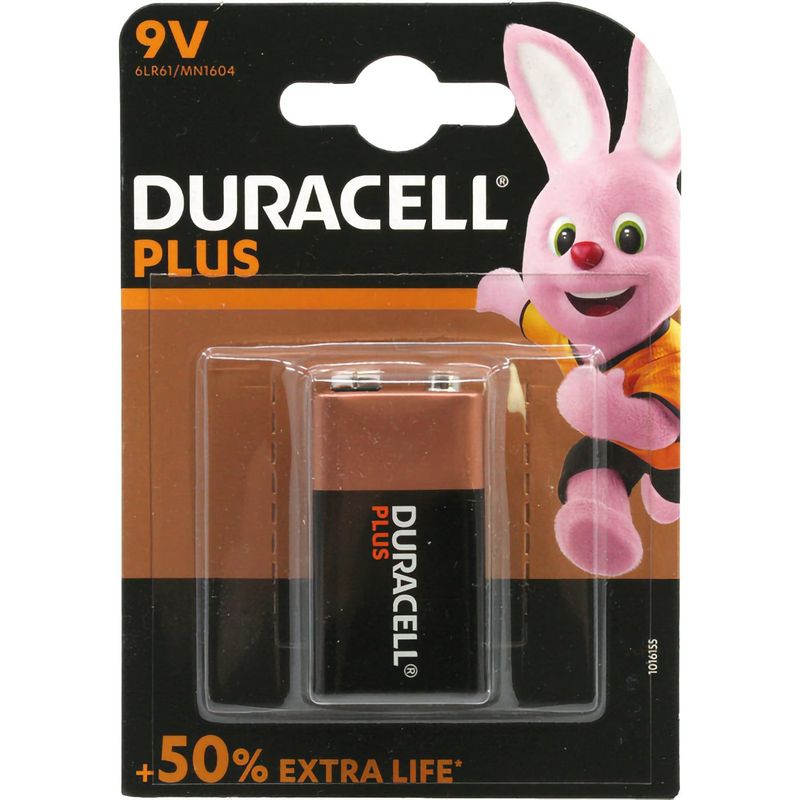 Batteri 9V - Alkaliskt - Duracell Plus