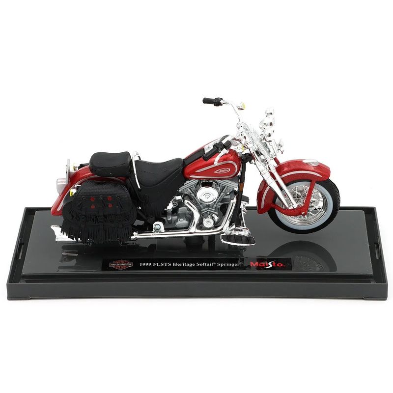 1999 FLSTS Heritage Softail Springer - Röd - Maisto - 1:18