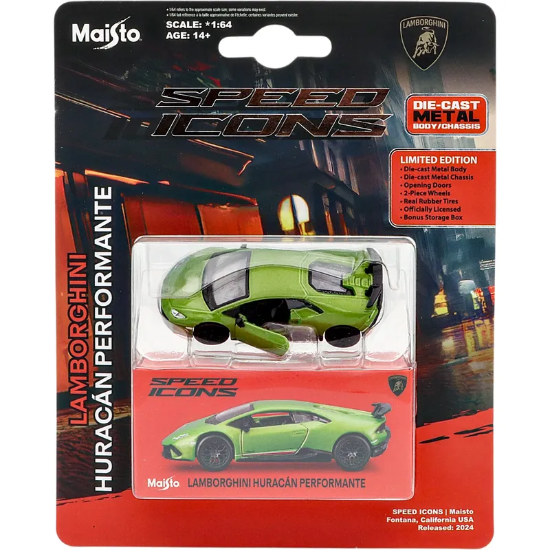 Lamborghini Huracán Performante - Grön - Speed Icons - Maisto - 1:64