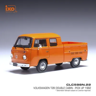 Volkswagen T2B Double Cabin - 1982 - Orange - Ixo Models - 1:43
