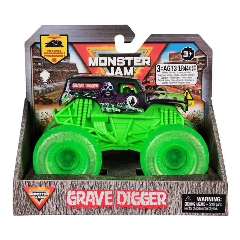Grave Digger - Monster Jam - Light up Wheels Truck - 12 cm