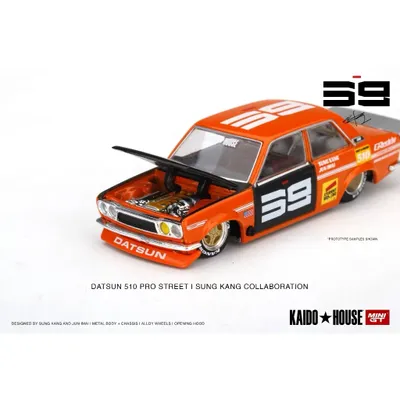 Datsun 510 Pro Street SK510 Orange - Kaido House - 1:64