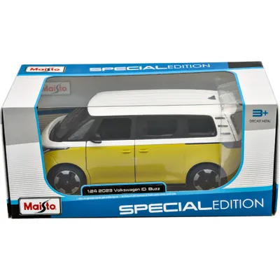 Volkswagen ID. Buzz - 2023 - Gul och Vit - Maisto - 1:24