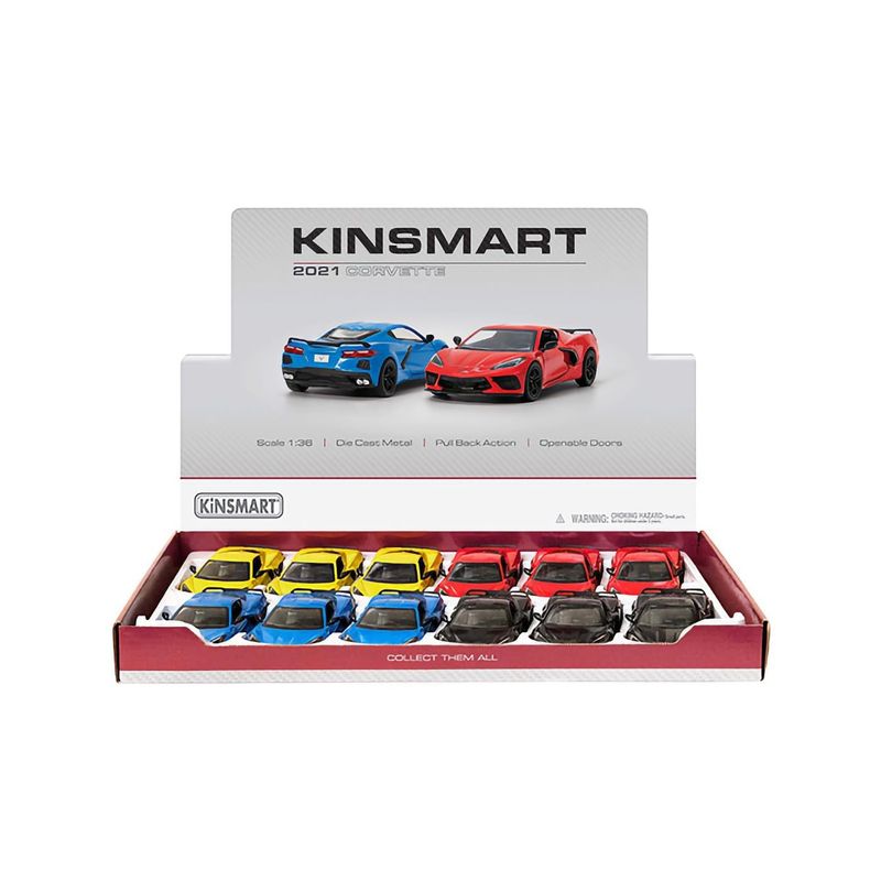 2021 Corvette - Kinsmart - 1:36 - Svart