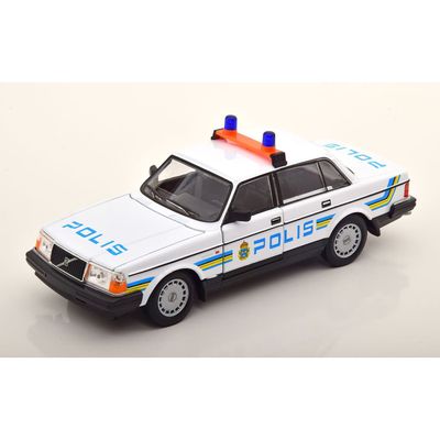 Volvo 240 GL polisbil modellbil från Welly 1:24