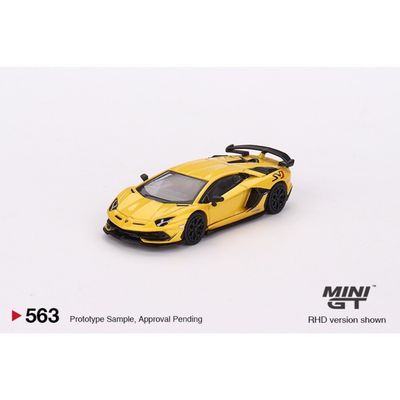 Lamborghini Aventador SVJ - Gul - 563 - Mini GT - 1:64