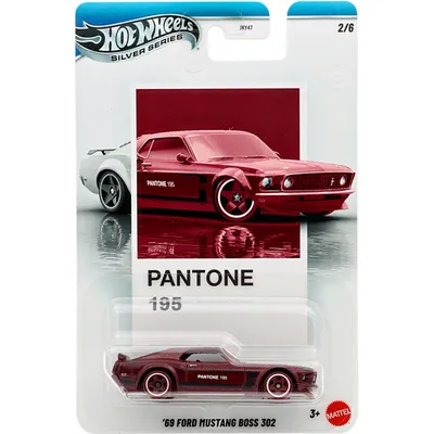 '69 Ford Mustang Boss 302 - Pantone 195 - Silver Series - Hot Wheels