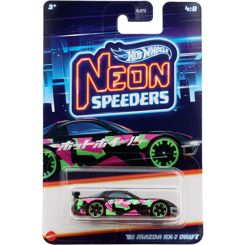 95 Mazda RX-7 Drift - Neon Speeders 4/8 - Hot Wheels