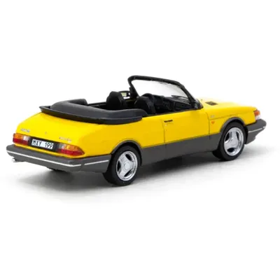 Saab 900 Turbo Convertible - Gul - Tarmac Works - 1:64