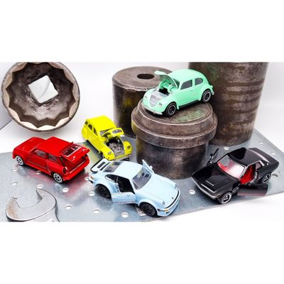 Majorette Vintage Cars Giftpack - 5 små bilar i metall