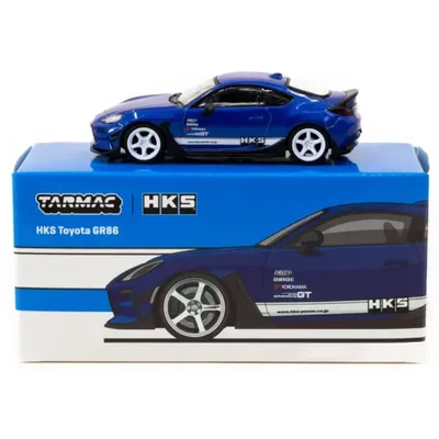 HKS Toyota GR86 - Blåmetallic - Tarmac Works - 1:64