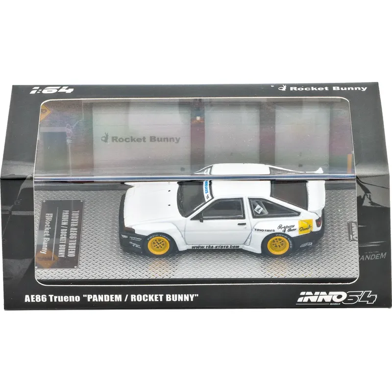 AE86 Trueno "Pandem / Rocket Bunny" - Vit - Inno64 - 1:64