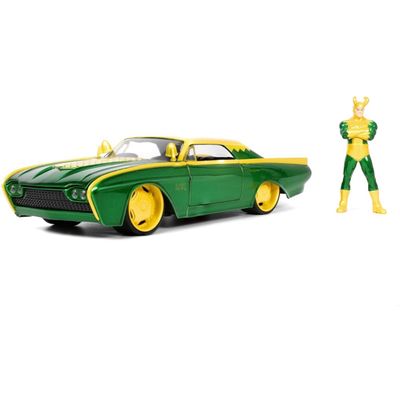 Loki & 1963 Ford Thunderbird - Grön - Marvel - Jada - 1:24