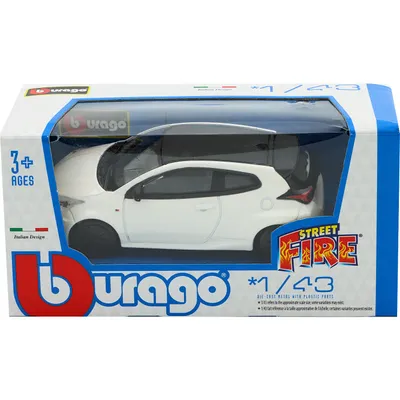 Toyota GR Yaris - Vit - Bburago - 1:43