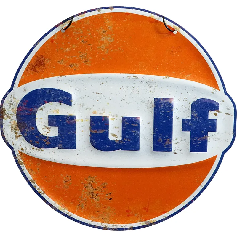 Gulf logga - Plåtskylt - 30 x 29 cm
