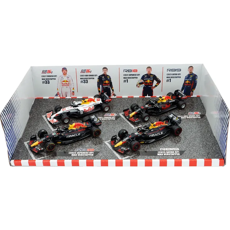 4 st Max Verstappen - F1 World Champion Set - Bburago - 1:43