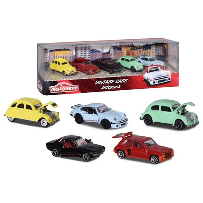 Majorette Vintage Cars Giftpack - 5 små bilar i metall
