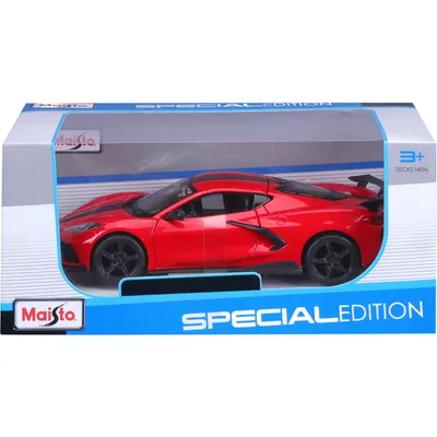 2020 Chevrolet Corvette Stingray Coupe - Röd - Maisto - 1:24
