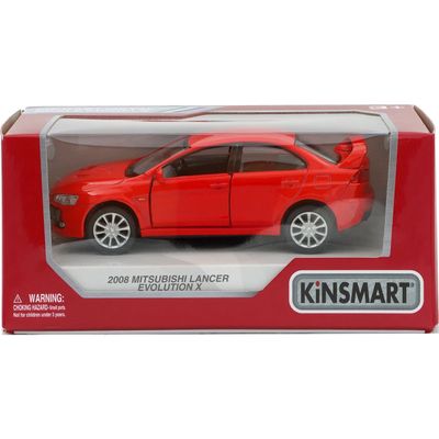 2008 Mitsubishi Lancer Evolution X - Röd - Kinsmart - 1:36