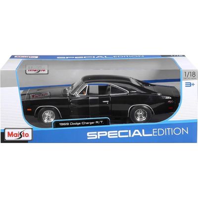 1969 Dodge Charger R/T - Svart - Maisto - 1:18