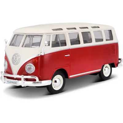 Volkswagen Van "Samba" Bus - Röd - Maisto - 1:25