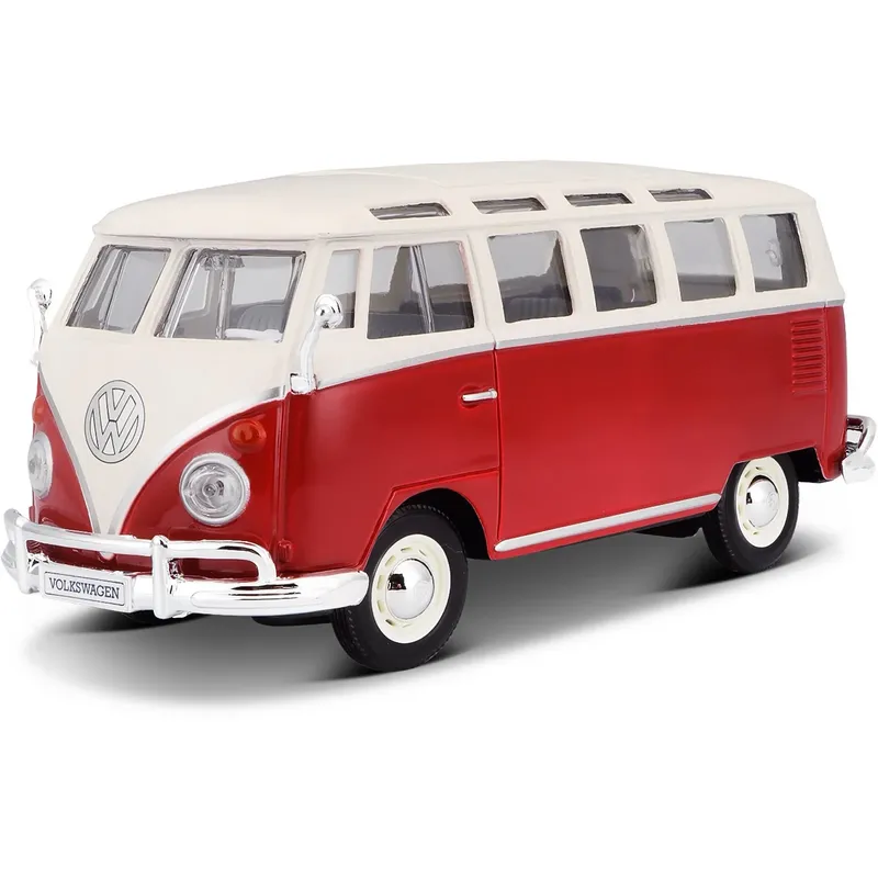 Volkswagen Van "Samba" Bus - Röd - Maisto - 1:25