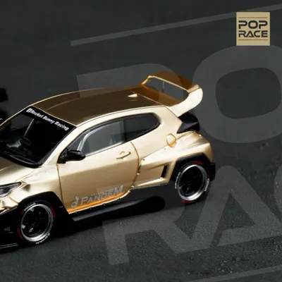 Toyota Pandem GR Yaris - Guld - PR64-41 - Pop Race - 1:64