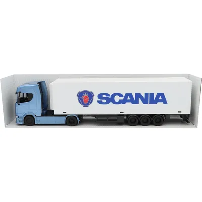 Scania S730 - Dragbil med Trailer - Bburago - 1:43 - 41 cm