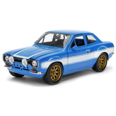 Brian's Ford Escort - Blå - Fast & Furious - Jada - 1:24