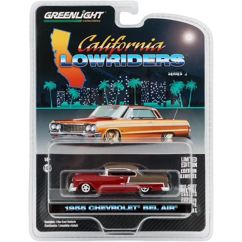 1955 Chevrolet Bel Air - Röd - GreenLight - 1:64