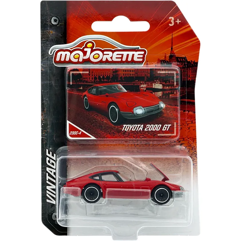 Toyota 2000 GT - Röd - Vintage - Majorette - 8 cm