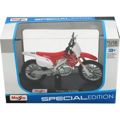 Honda CRF450R - Motocrosscykel - Röd - Maisto - 13 cm