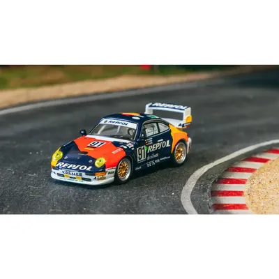 Porsche 911 GT2 #91 - 24h Le Mans 1995 - Schuco x Tarmac Works - 1:64