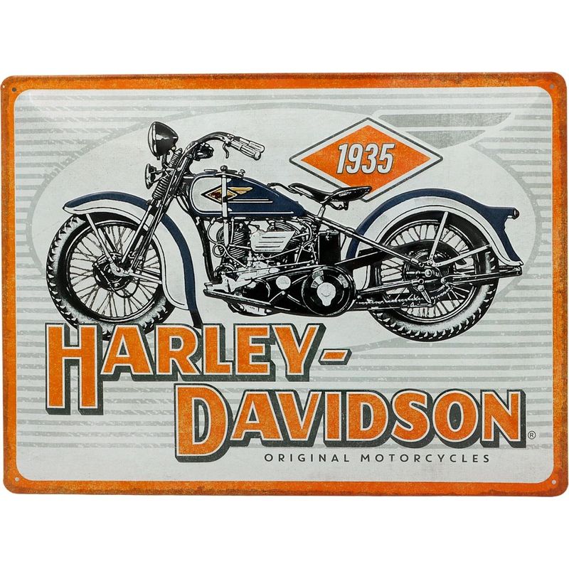 1935 Harley-Davidson - Original Motorcycles - Plåtskylt - 40x30 cm