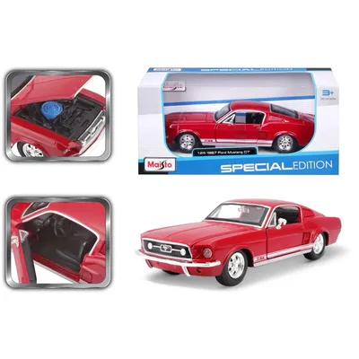 1967 Ford Mustang GT - Röd - Maisto - 1:24