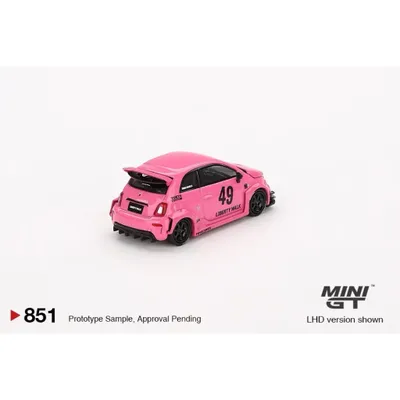 LB-WORKS x Abas Works ABARTH 595 - Rosa - Mini GT - 1:64