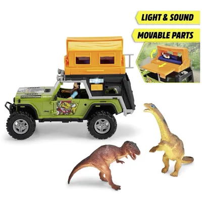 Dino Camper - Jeep Wrangler med Ljud och Ljus - Dickie Toys