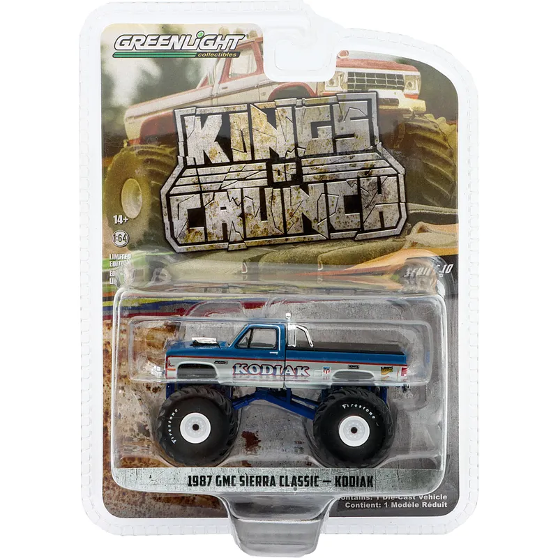 1987 GMC Sierra Classic - Kodiak - Kings of Crunch - GreenLight - 1:64
